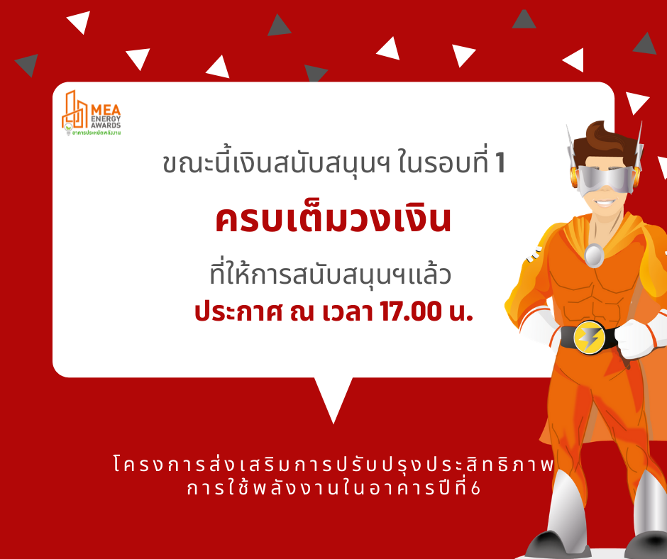 เงินสนับสนุนฯ ในรอบที่ 1 ครบเต็มวงเงินแล้ว 